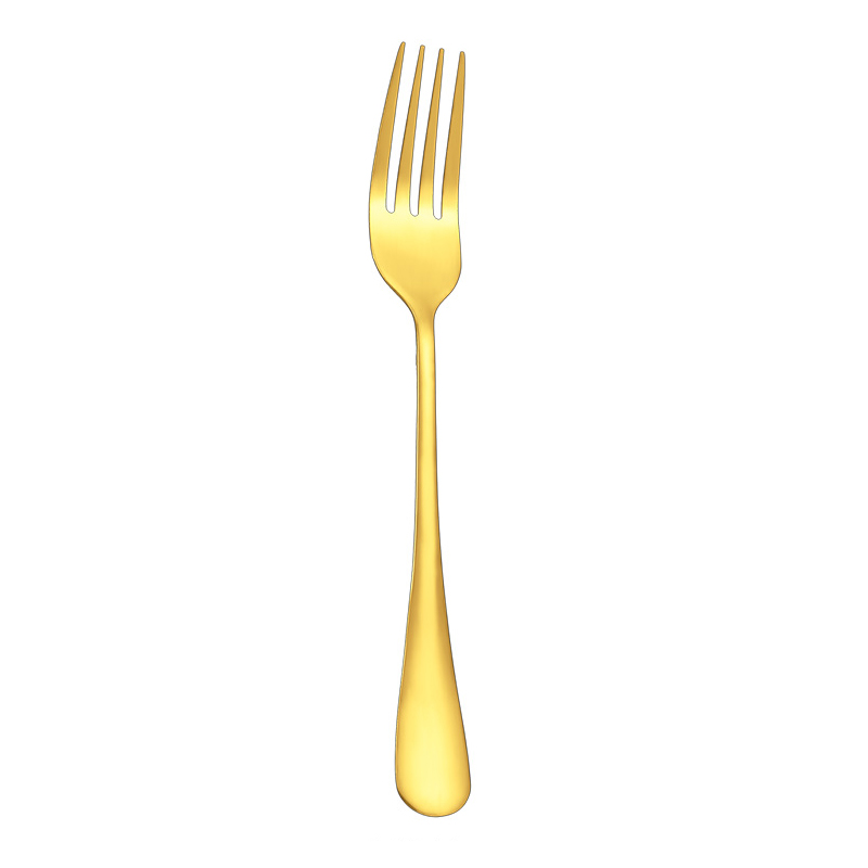 3pcs Gold Coloured Metal Forks 20cm
