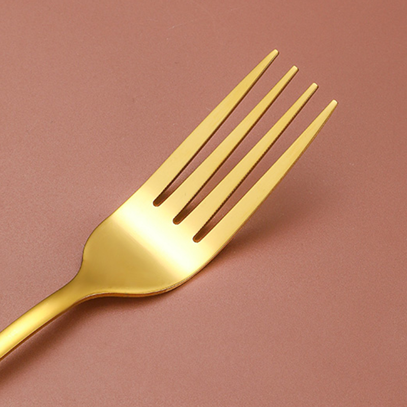 3pcs Gold Coloured Metal Forks 20cm