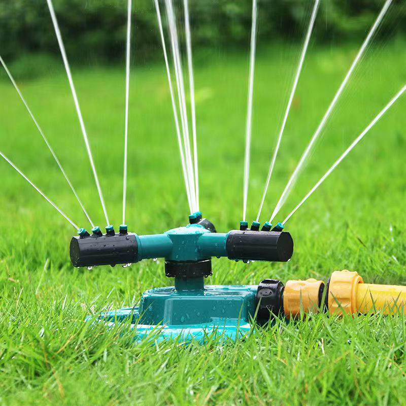 360 degree Rotating Garden Sprinkler Sprinklers with 3 Nozzles