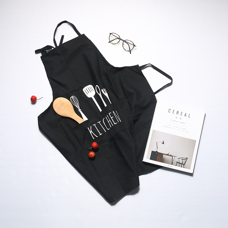 Printed Design PVC Apron for Kitchen Baking Random Colour - 55 x 72 cm