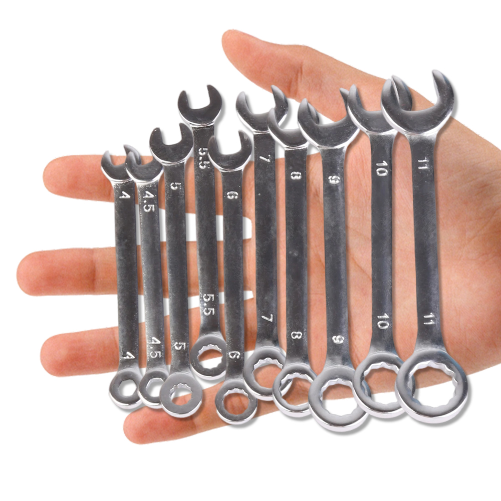 10PCS Combination Spanner Set Small Spanners Set 4mm to 11mm