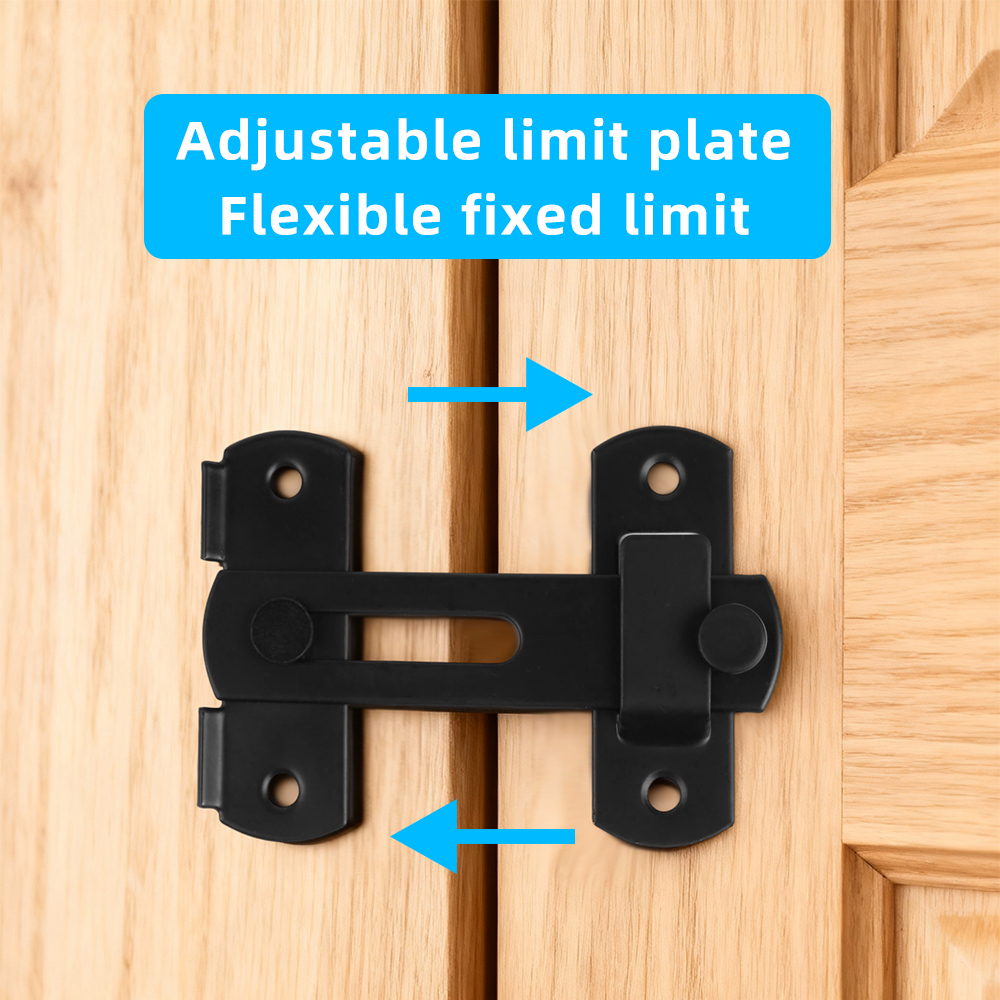 180 Degrees Flip Sliding Barn Door Lock Latch Door Bolt Latch Buckle