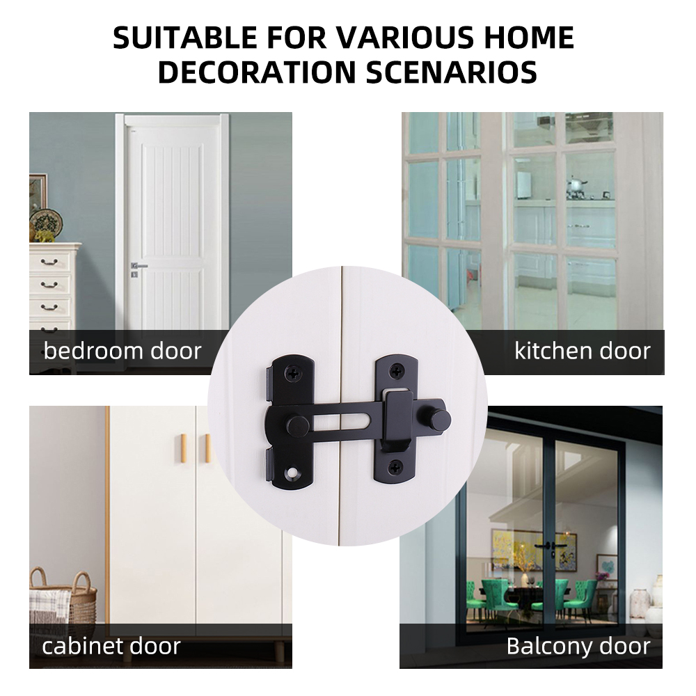 180 Degrees Flip Sliding Barn Door Lock Latch Door Bolt Latch Buckle