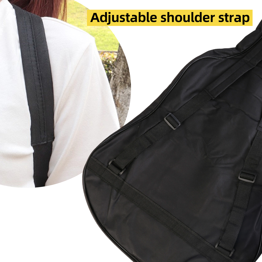 41 Inch Guitar Bag Water Resistant Guitar Case Black Padded