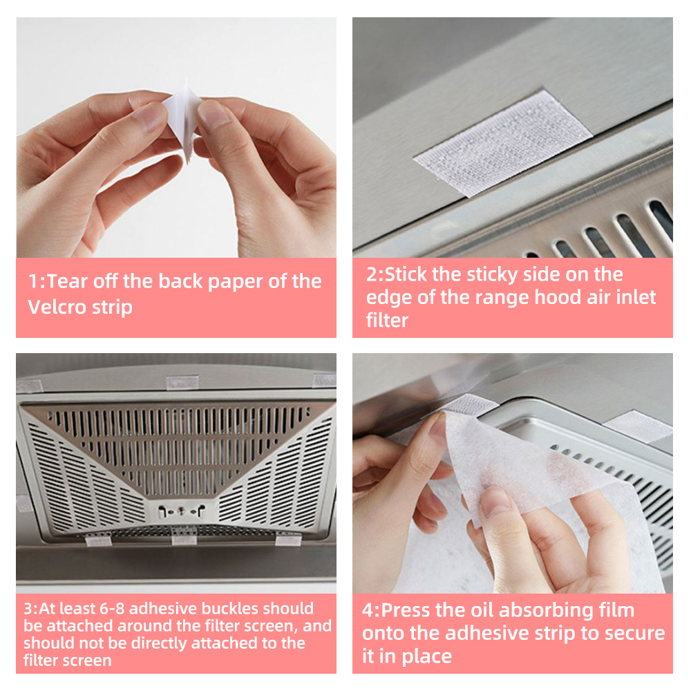 12PCS Universal Cooker Hood Filter Replacement Paper