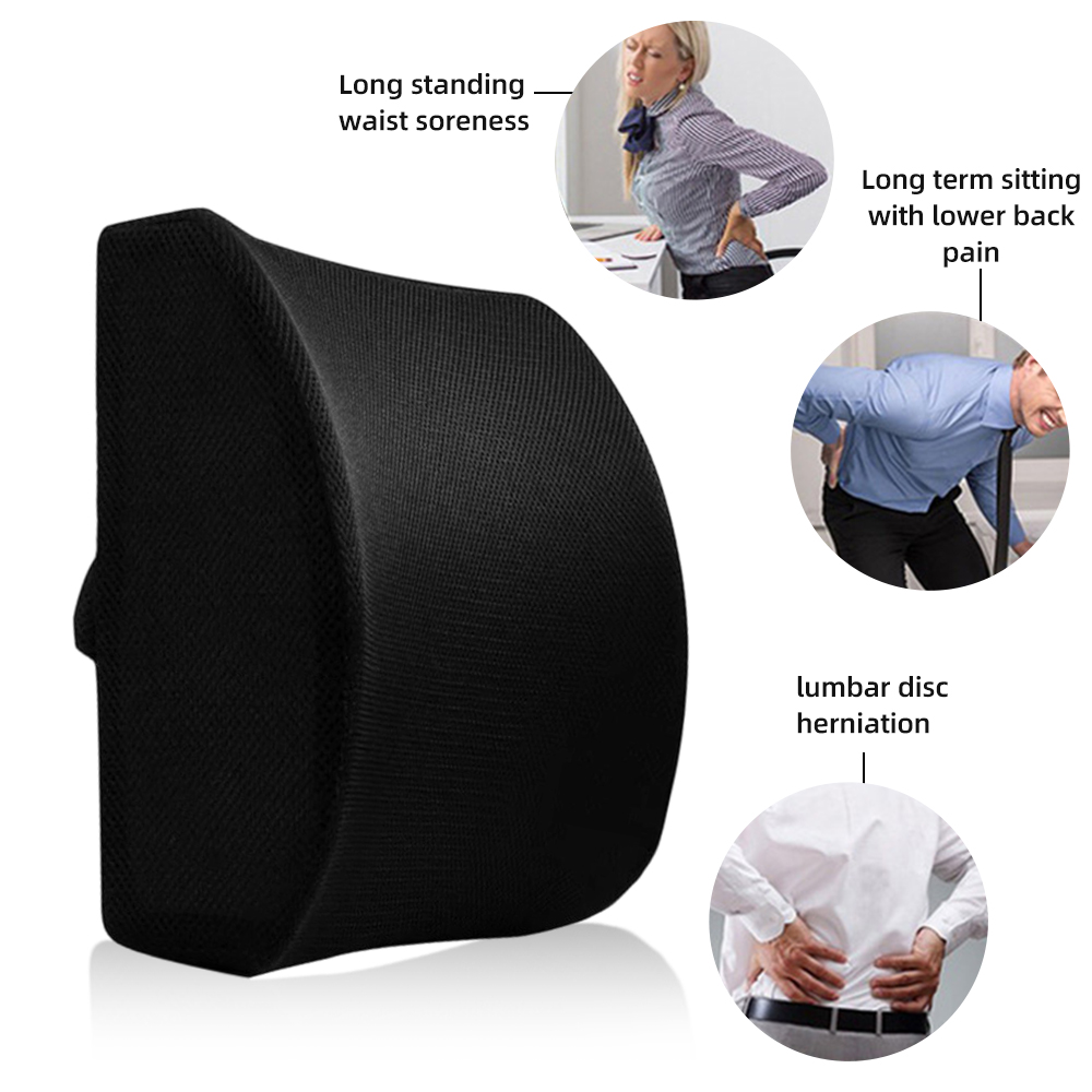 Lumbar Back Support Cushion Lumbar Support Pillow Memory Foam