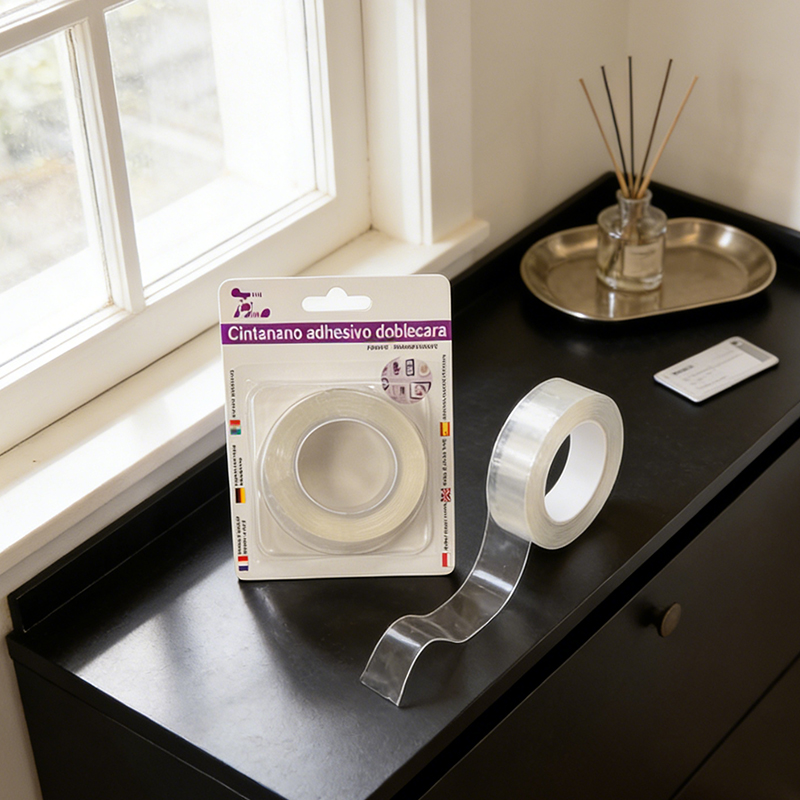 Double Sided Tape Reusable Waterproof Strip Clear Removable Mount Adhesive Grip Tape Roll 2mm x 3mm x 2m