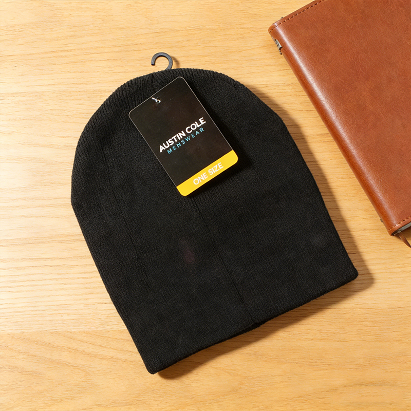 Unisex Men Women Winter Beanie Hat Warm Hat One Size Black