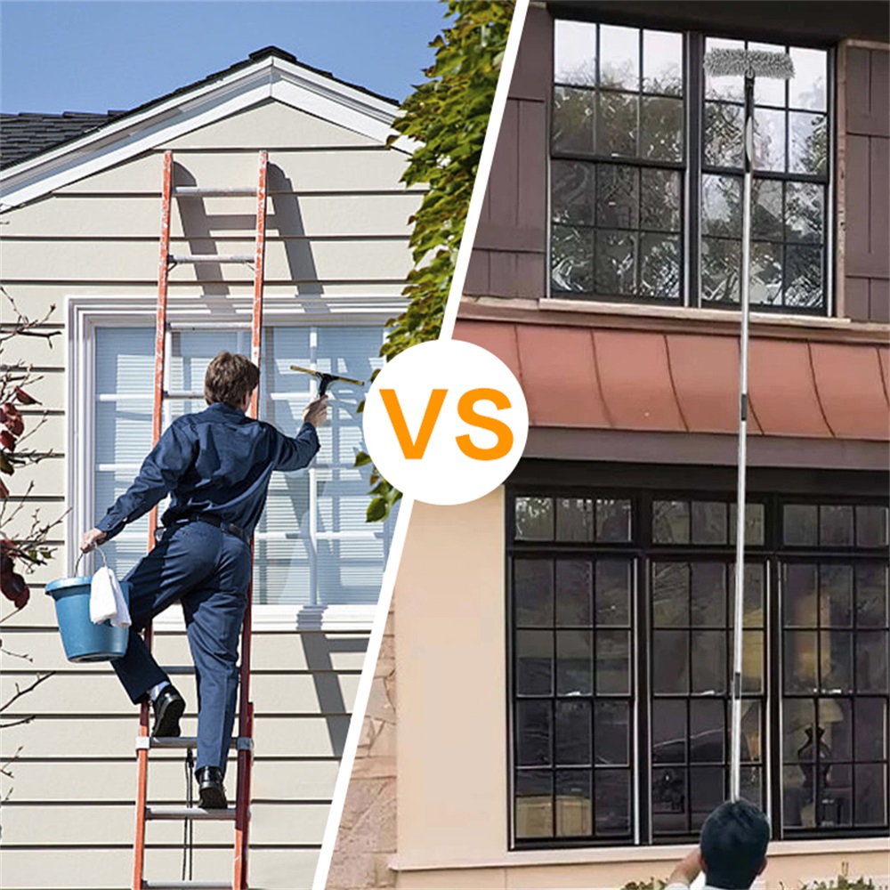 4.5m Telescopic Squeegee Cleaner Window Cleaning Kit for Glass Extendable Pole