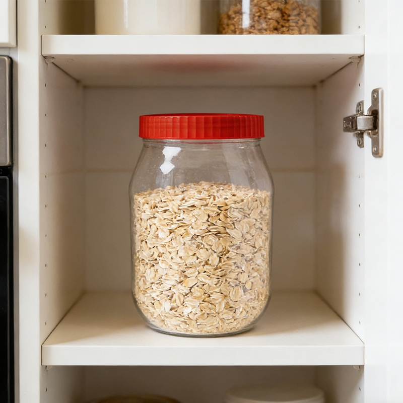 2PCS 1000ml Plastic Food Storage Jar with Lids Kitchen Reusable Freezer Storage Containers