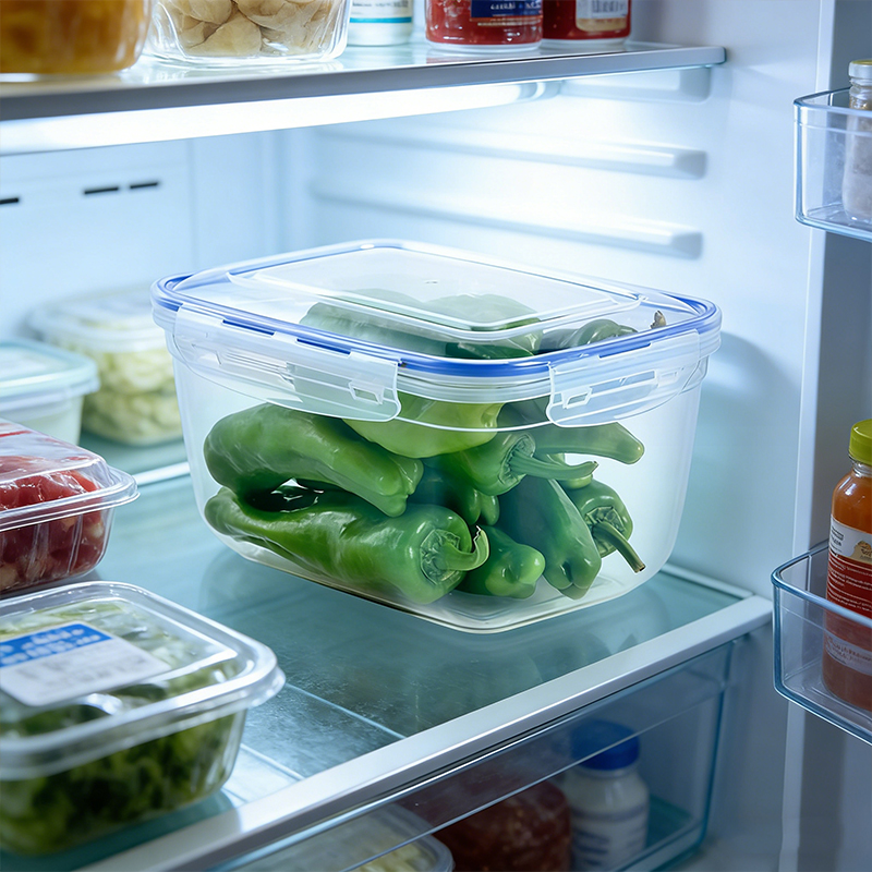 3000mL Food Storage Container with Sealing Lid Reusable Rectangular Clear Plastic Stackable Food Prep Container