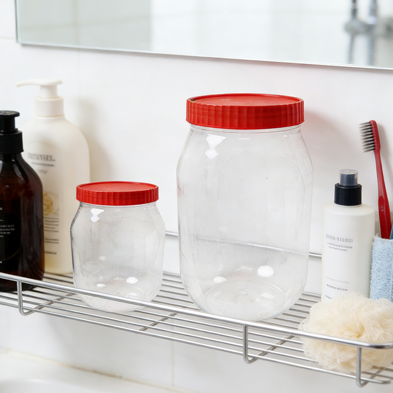 1500mL + 500mL Plastic Food Storage Jar with Lids Kitchen Storage Jar Reusable Freezer Storage Containers