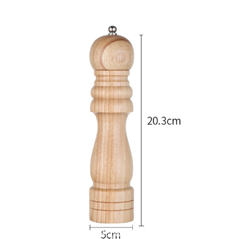 21cm Wooden Pepper Mill Grinder Manual Ceramic Core Salt Pepper Grinder