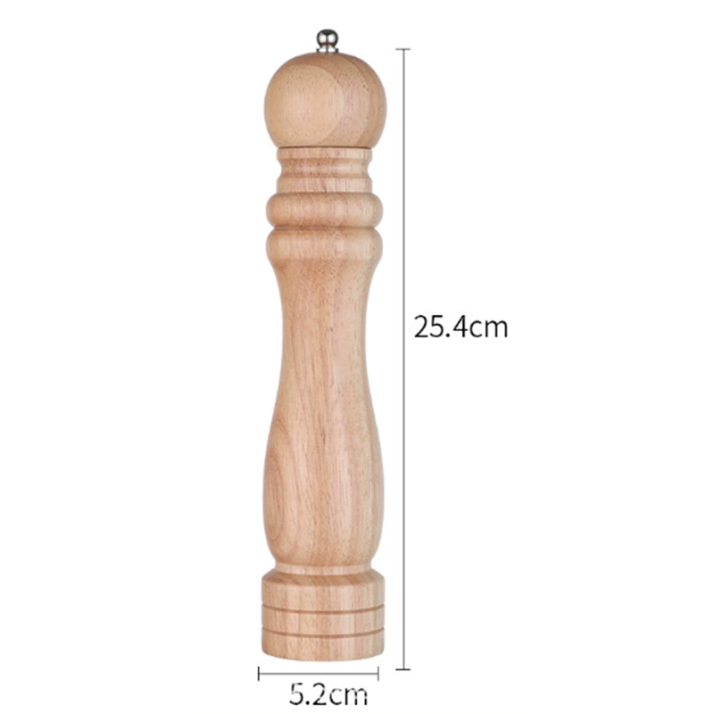 26cm Wooden Pepper Mill Grinder Manual Ceramic Core Salt Pepper Grinder