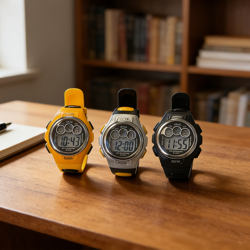 Kids Watch Unisex Digital Watch Water Resistant Watch Plastic Watch for Boys Girls Gifts Random Color