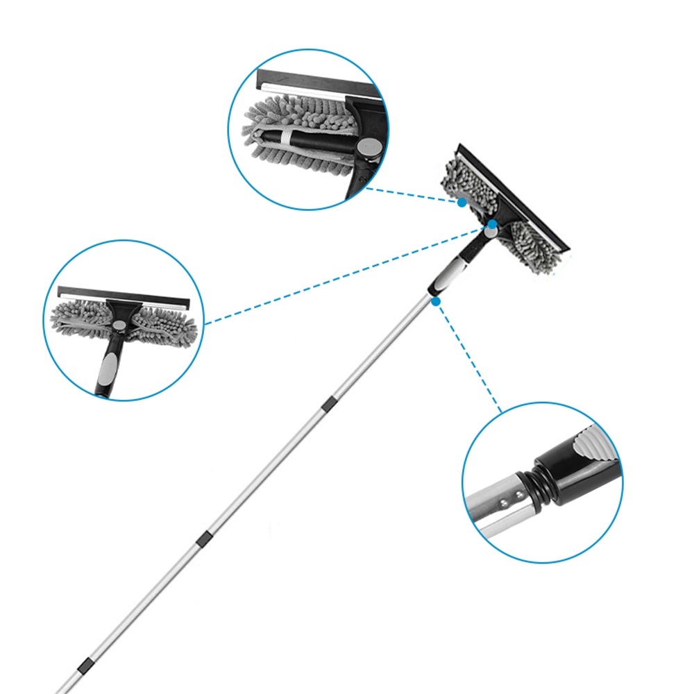 4.5m Telescopic Squeegee Cleaner Window Cleaning Kit for Glass Extendable Pole