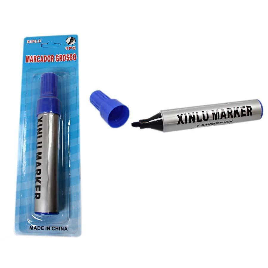 Blue Oil Based Permanent Marker Fine Point Tip Blue Marker for marking and labelling