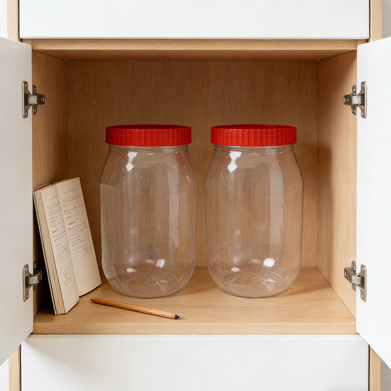 2PCS 750mL Plastic Food Storage Jar with Lids Kitchen Reusable Freezer Storage Containers