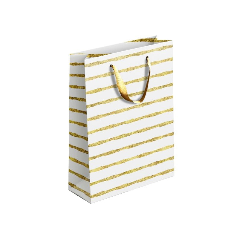 Gold and silver pattern paper gift bags, in various styles and oversized, are shipped randomly