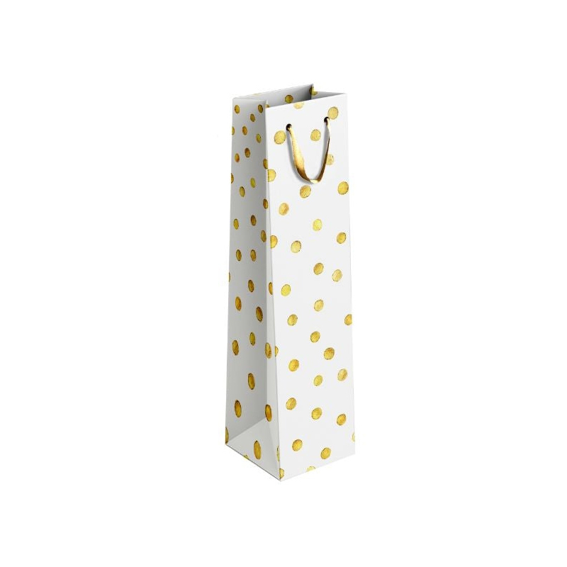 Gold and silver patterned wine bottle gift bag, with dimensions of 12 x 36 x 10 cm, available in various styles, shipped randomly
