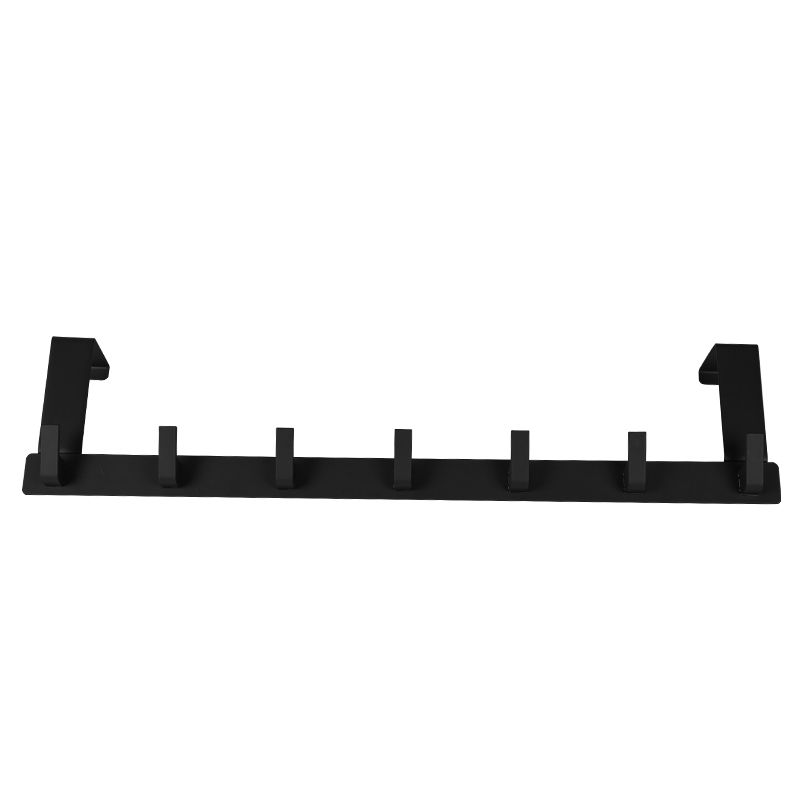 Over Door Hook Hanger Aluminum Alloy Coat Hooks Rack with 7 Hooks Black  Home