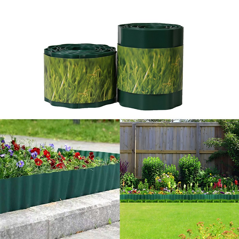 Lawn Garden Border Edging Flexible PVC Landscape Edging for DIY Flower Bed Fencing - 15cm x 9m Gift
