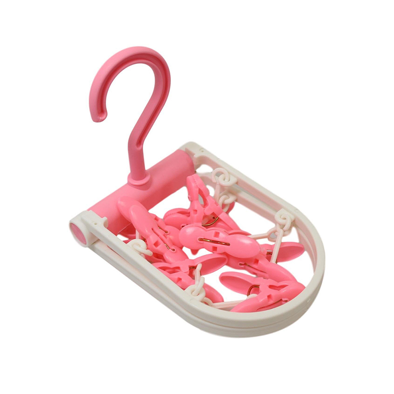 Foldable Laundry Clothes Peg Hanger Sock Airer Dryer 20 cm Random Colour Home