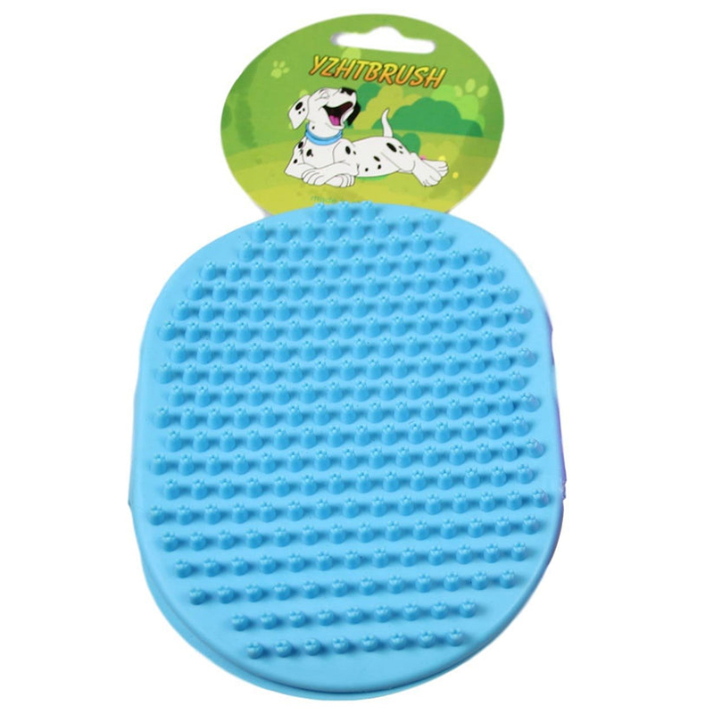 15cm Silicone Double Sided Grooming Pad Brush for Pet Dog Random Colour Gift