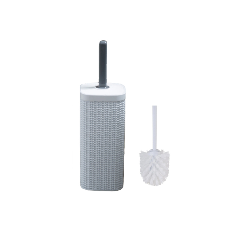 Plastic Bathroom Toilet Brush with Stand Holder 25.5 x 11.3 x 11.3 cm Home