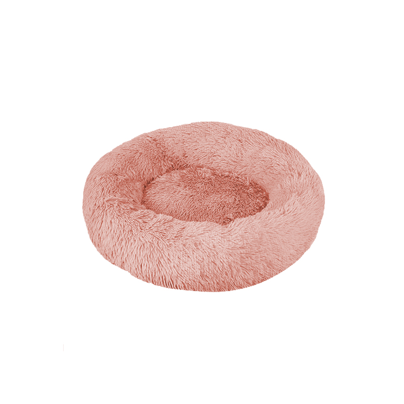Removable, washable, comfortable, oversized pet round plush dog bed, 80cm, pink