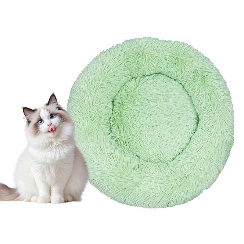 Removable, washable, comfortable, oversized pet round plush dog bed,80cm Green