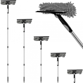 4.5m Telescopic Squeegee Cleaner Window Cleaning Kit for Glass Extendable Pole