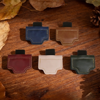 5pcs Personalised Magnetic Leather Bookmark with Pen Holder Page Marker Reader Gifts