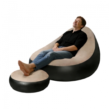 2PCS Inflatable Chair With Foot Stool Inflatable Couch Portable Inflatable Chairs