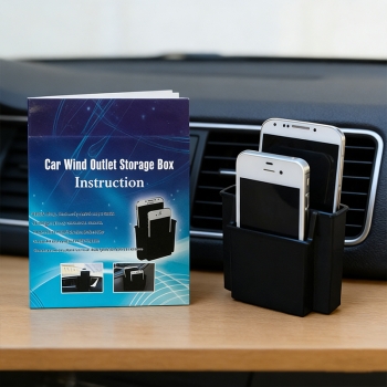 Plastic Car Air Vent Phone Holder Storage Box 8.5 x 10 x 3.5 cm Gift
