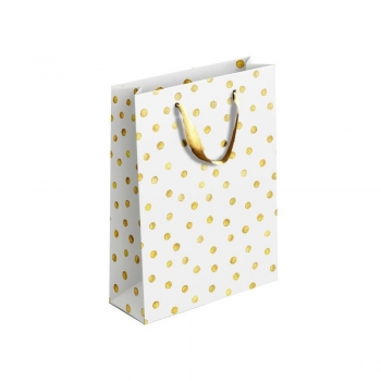 Gold and silver pattern paper gift bags, in various styles and oversized, are shipped randomly