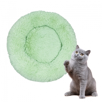 Removable, washable, comfortable, oversized pet round plush dog bed,100cm Green