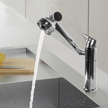 1080 Degree Basin Mixer Tap Faucet Aerator with Rotating Extender Filter Silver Home