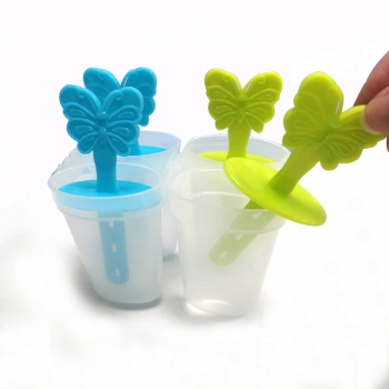 Ice Popsicle Maker Box 4 Popsicle Molds 8 cm - Random Colour Home