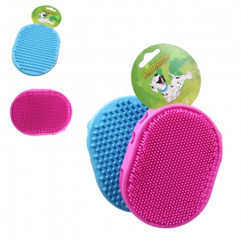 15cm Silicone Double Sided Grooming Pad Brush for Pet Dog Random Colour Gift