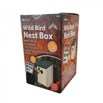 Wooden Bird Nest Box for Garden 21 x 12 x 13.5 cm Home