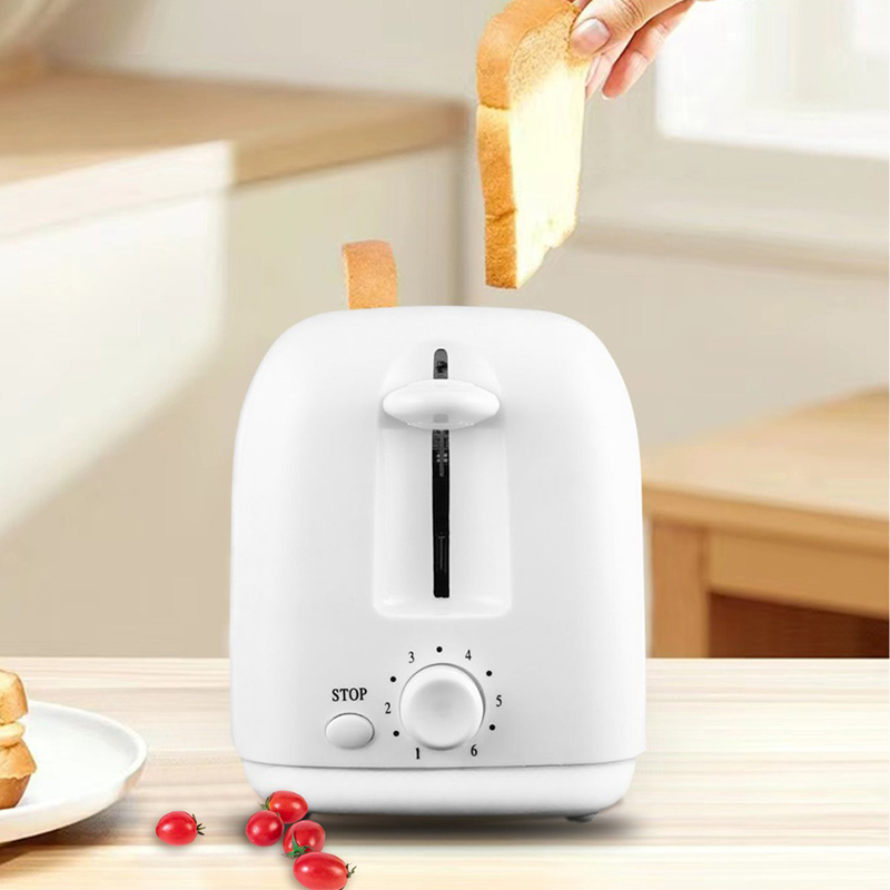 Plastic double-slice toaster for white kitchen