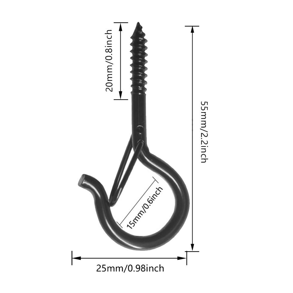 Pack of 20 Q-Hanger Metal Screw Hook Buckle for Christmas Lights Hanger Hooks Easy Release Gift