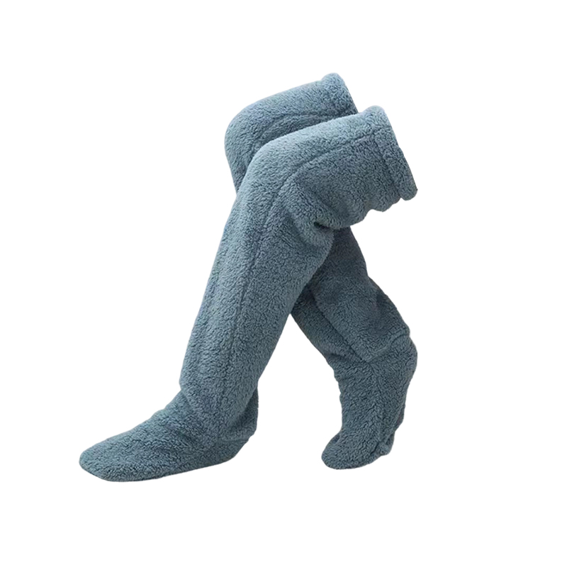 Soft Fluffy Sock Slipper Plush Cozy Socks Fuzzy Winter Socks for Women  Blue Home