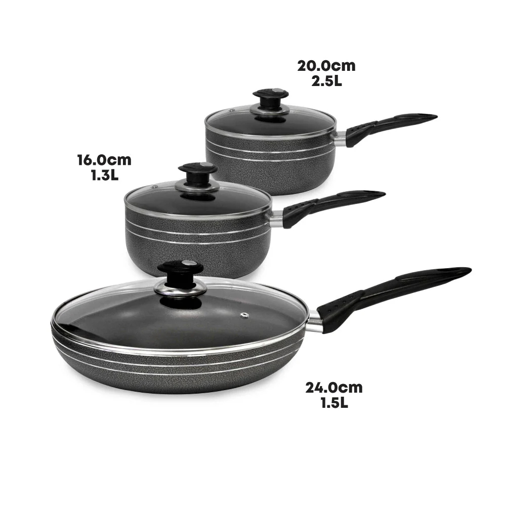 Una Non Stick Essential Pan Set of 6