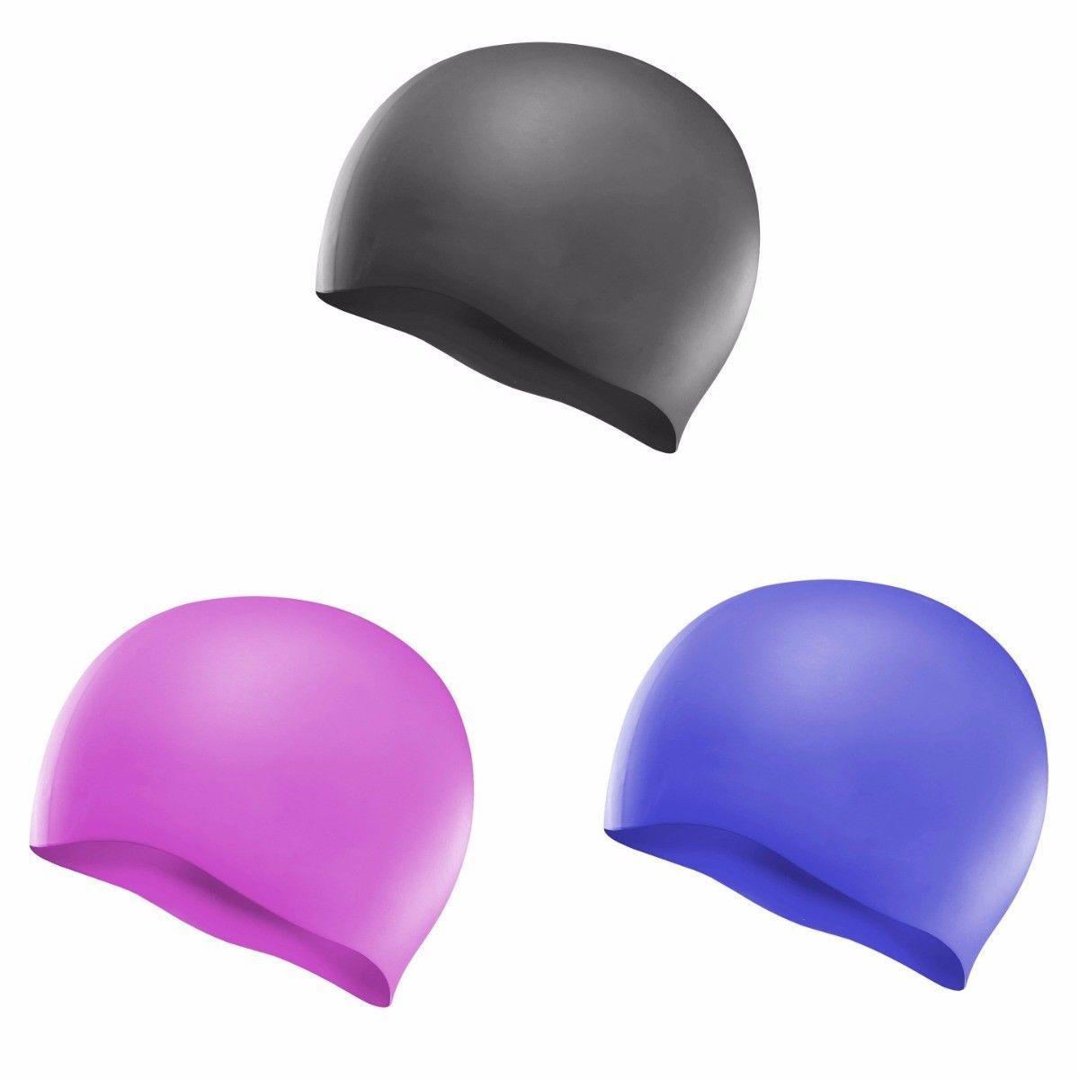 Silicone Swimming Hat Silicone Cap One Size Random Colour