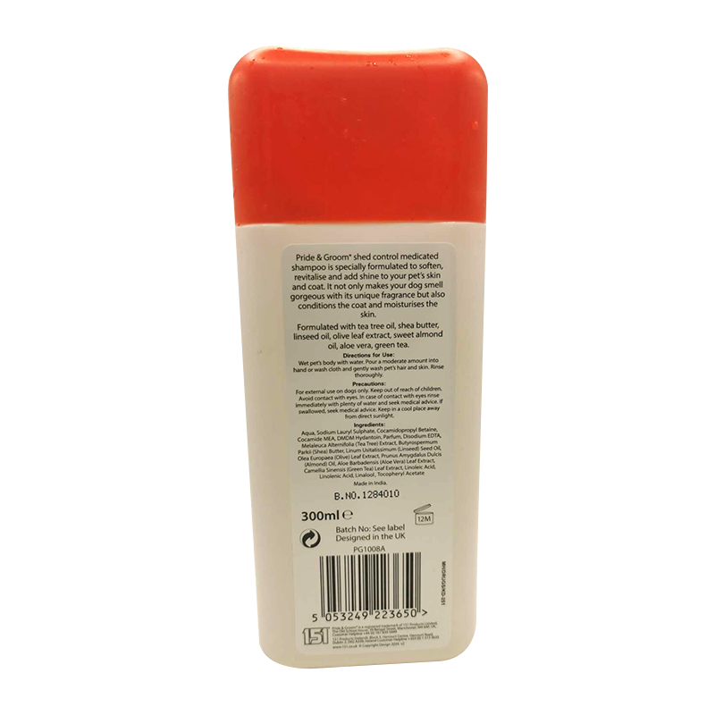 300ml Medicated Dog Shampoo Shed Control Puppy Shampoo Cherry Fragranced