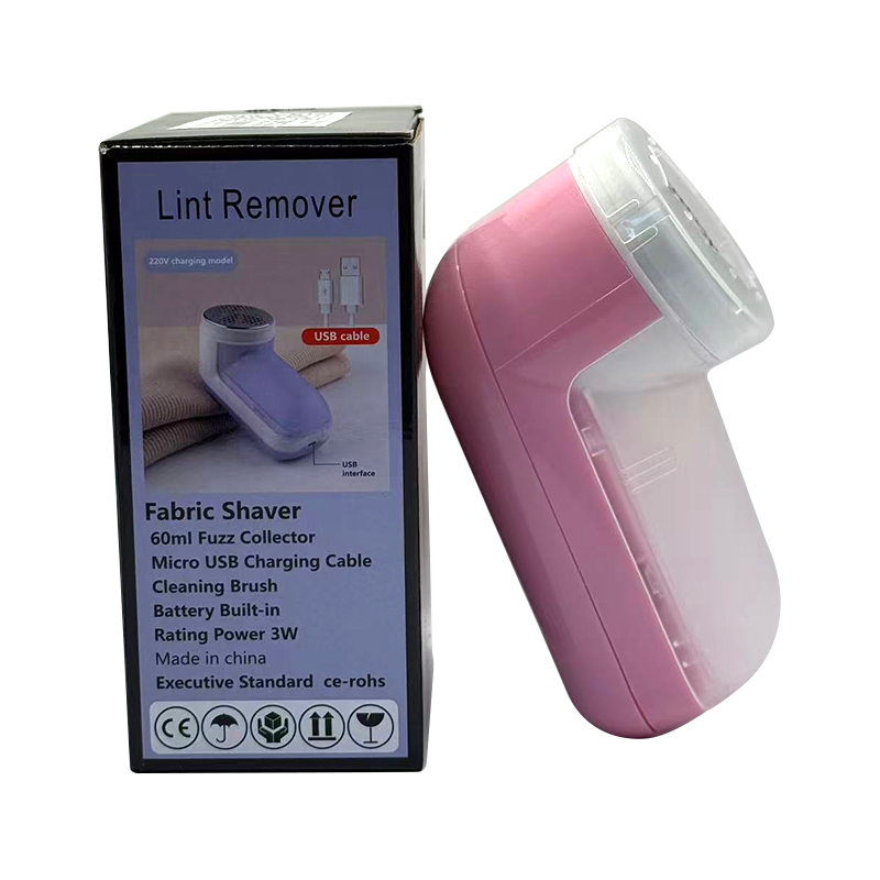 Gifts Mini Fabric Shaver Lint Remover USB Rechargeable Bobble Fluff Cleaner - Pink