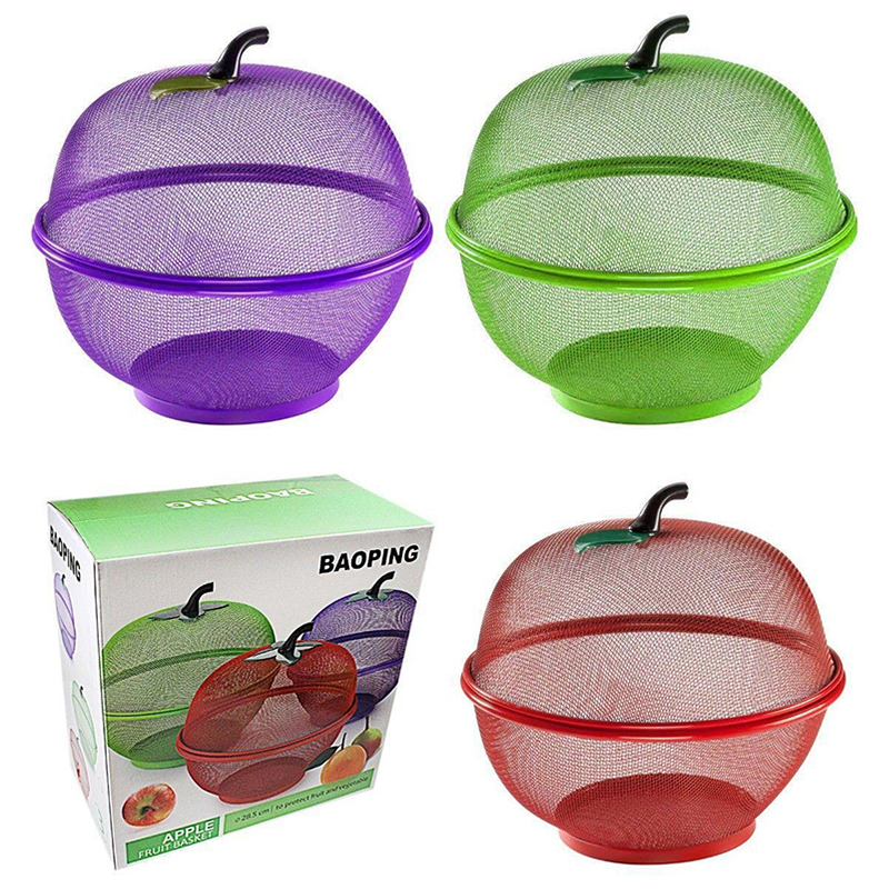 Kitchen Apple Fruit and Vegetable Bowl Basket 28.5cm - Random Colours Home