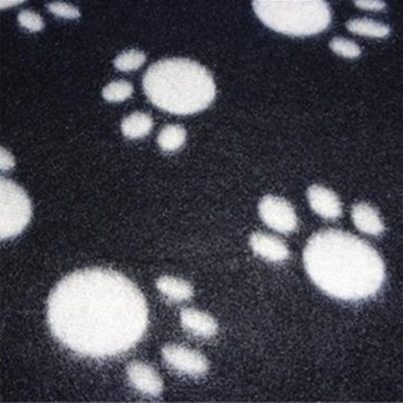 Paw Print Pet Sleeping Comfort Blanket Soft Fleece Bed Mat Cover 119 x 98cm Random Colour Gift